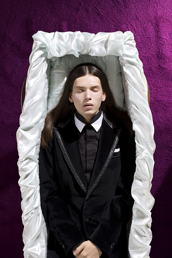 Nicola Vallotto fashion photography milan editorial metal magazine spagna death coffin stylish those are pearls that were his eyes