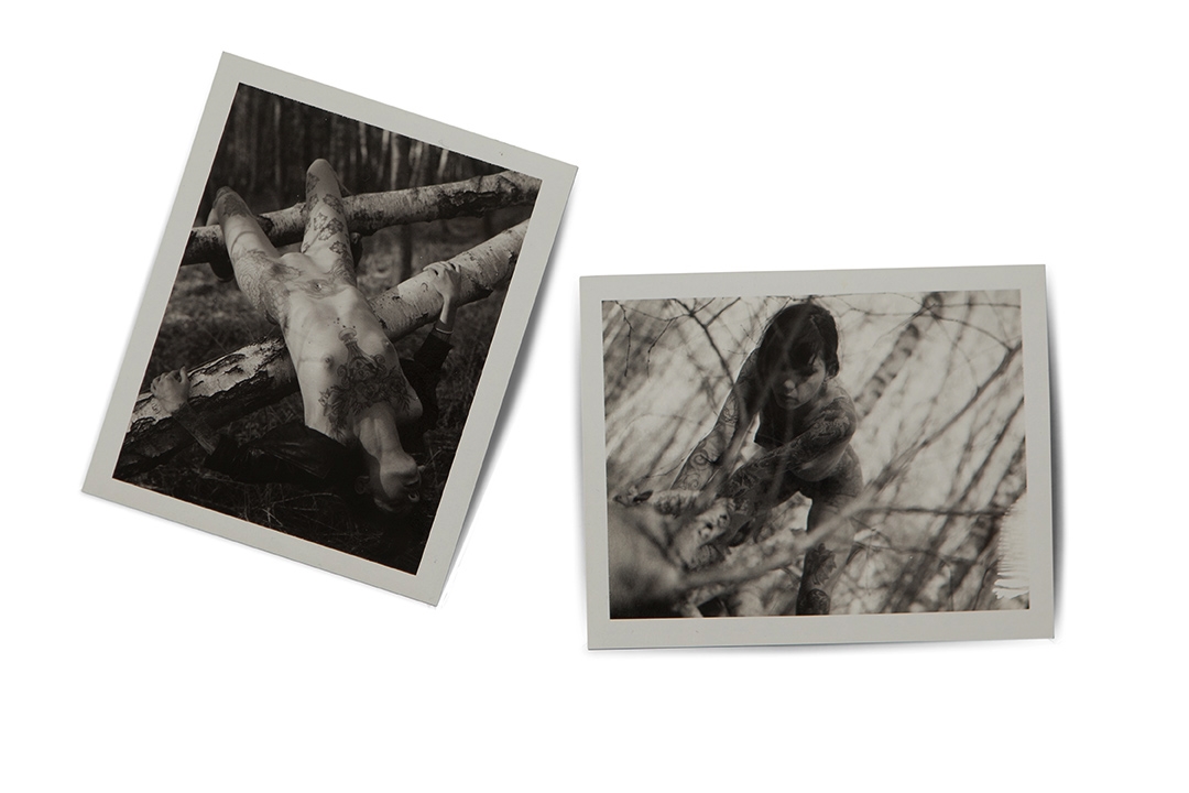 Nicola Vallotto fashion photography photographer milan streestyle editorial polaroids nude forest wood tatoo ilaria pozzi  analog filmisnot dead